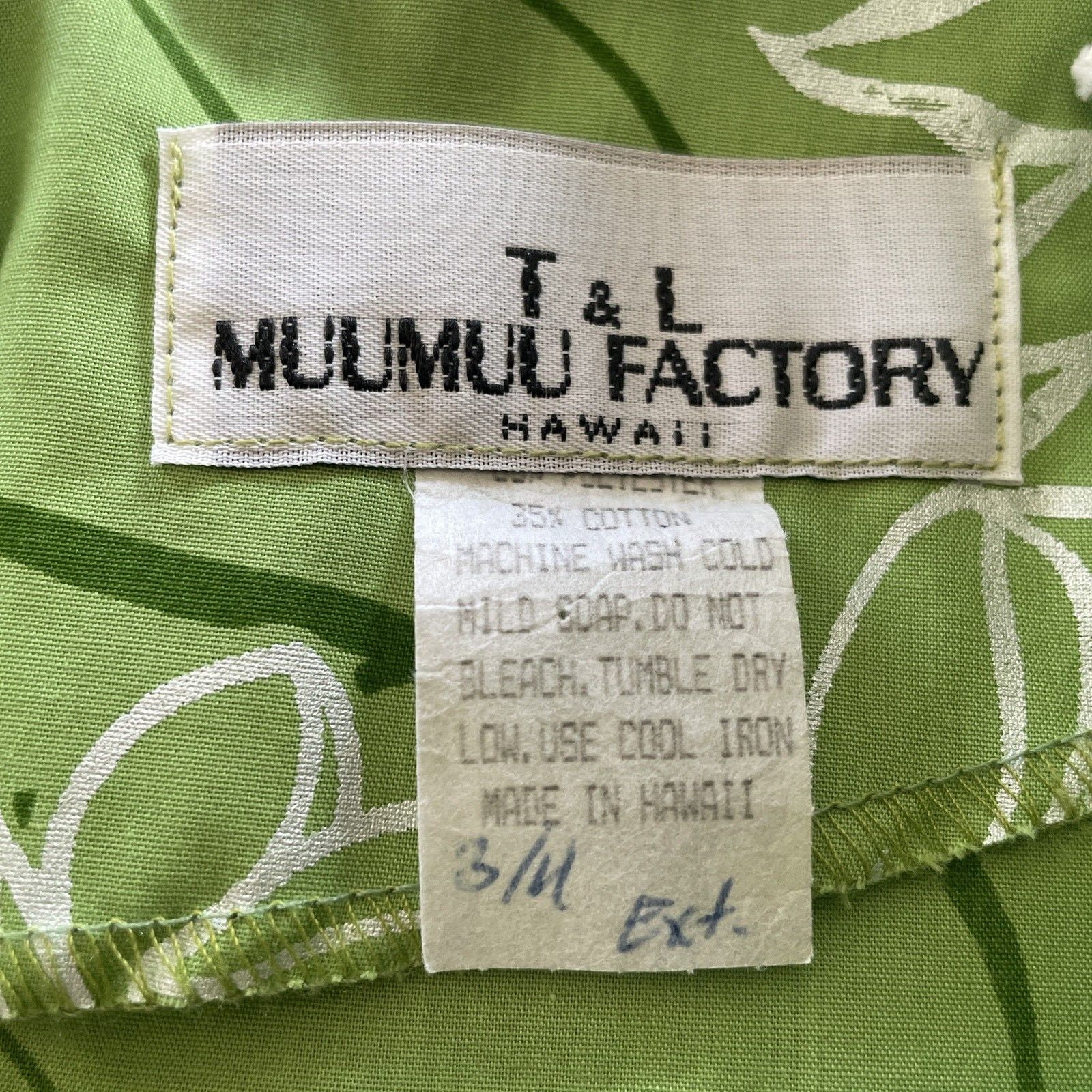 Vintage 80s T & L Muumuu Factory Green White Floral Ruffled - Etsy