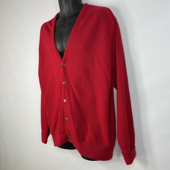 Vintage 80s Cypress Links Red Cardigan Sweater Si… - image 6
