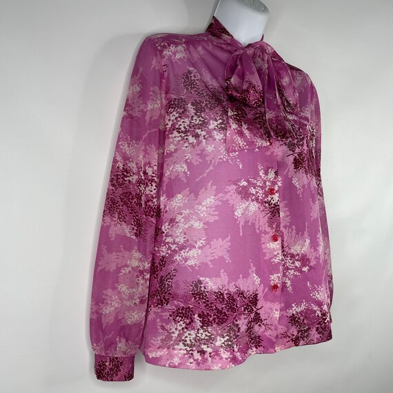 Vintage 70s Teddi Of California Sheer Pink Cherry… - image 3