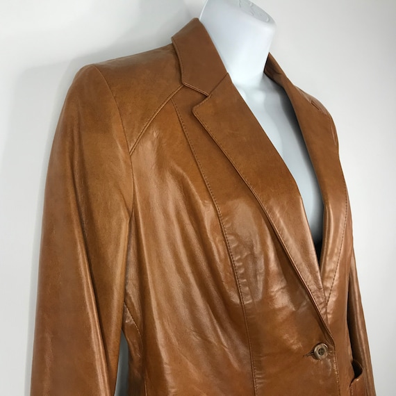 Vintage 70s Dead Stock Remy Womens Caramel Saddle… - image 4