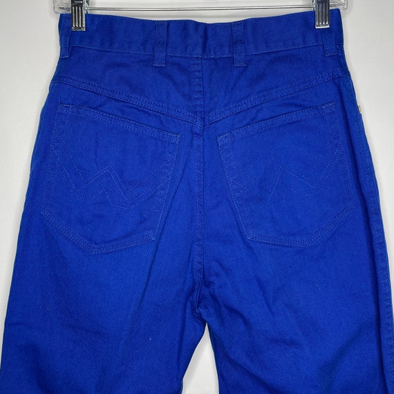 Vintage 80s Escada Royal Blue Denim High Waisted … - image 4