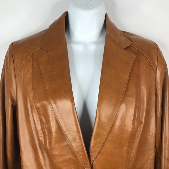 Vintage 70s Dead Stock Remy Womens Caramel Saddle… - image 2