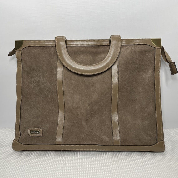 Vintage 70s Phillippe Taupe Brown Suede Leather At
