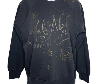 Vtg 1991 Paula Abdul Under My Spell Tour Concert T-shirt Black M/L