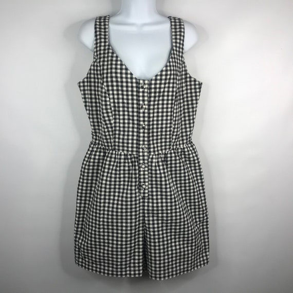 Vintage 80s G Pellini Black White Check Cotton Gin