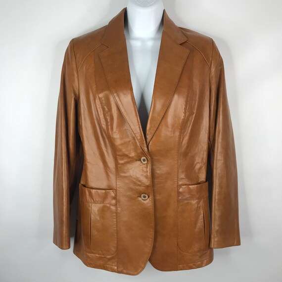 Vintage 70s Dead Stock Remy Womens Caramel Saddle… - image 1