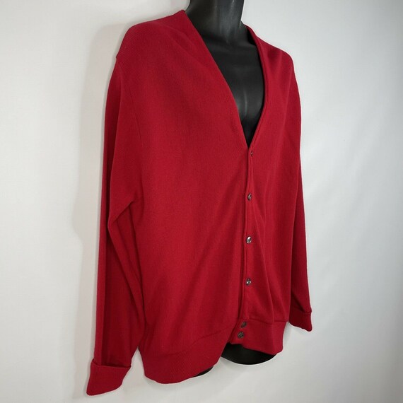 Vintage 80s Cypress Links Red Cardigan Sweater Si… - image 3