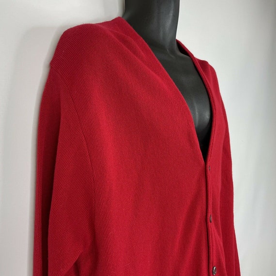 Vintage 80s Cypress Links Red Cardigan Sweater Si… - image 4