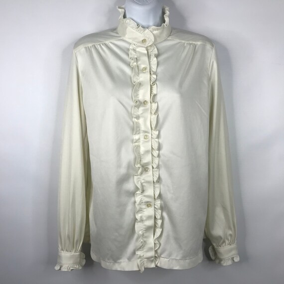 Vintage 70s CG Career Guild White High Neck Tuxedo