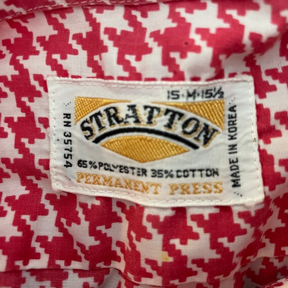 Vintage 60s Stratton Red White Houndstooth Short … - image 8