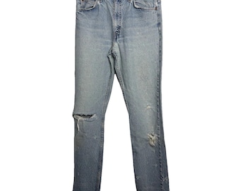 Vintage 90s Levi's 505 Orange Tab Straight Leg Jeans Size 33 x 34 Worn Distressed