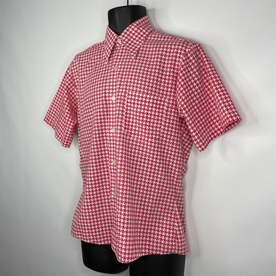 Vintage 60s Stratton Red White Houndstooth Short … - image 6