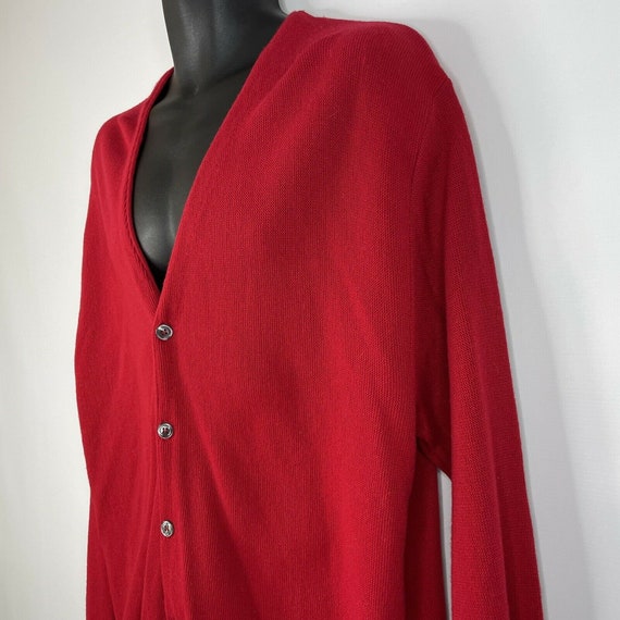 Vintage 80s Cypress Links Red Cardigan Sweater Si… - image 7