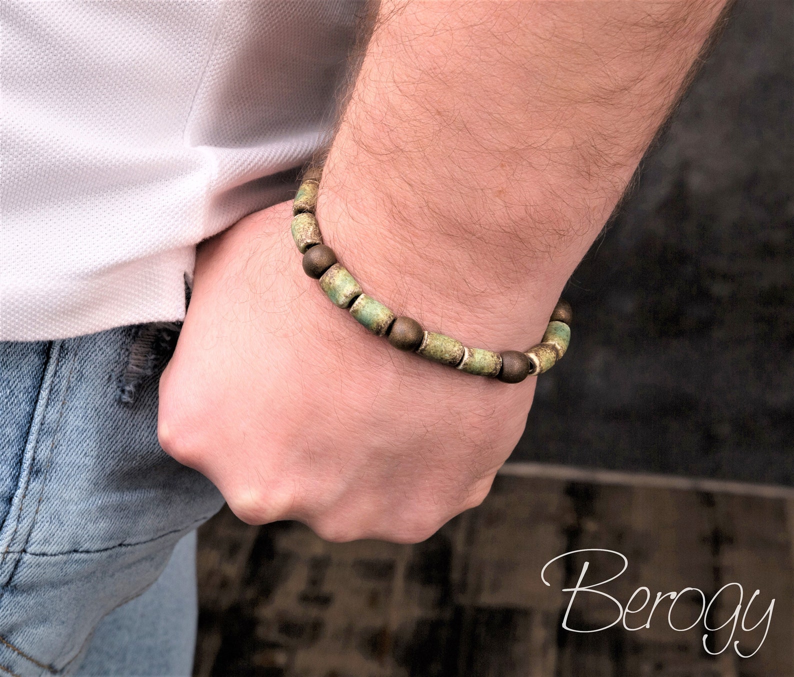 Mens surfer bracelet men summer bracelet green bracelet Etsy