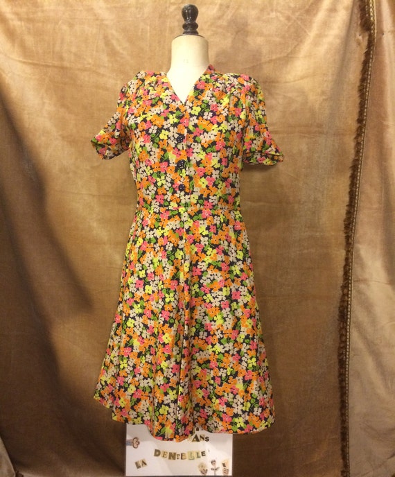 Handmade floral dress 1930