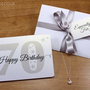 70th Birthday Gift for Her, 70th Birthday Gifts for Women, 70th Birthday Necklace, 925 Sterling Silver image 9