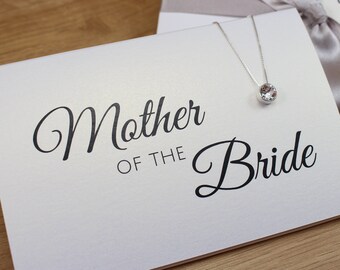 Mother of the Bride Gift 925 Sterling Silver Jewellery Necklace, Mum Wedding Gift, For Mum on Wedding Day from Bride