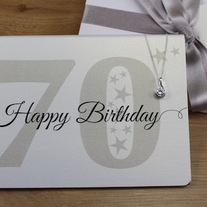 70th Birthday Gift for Her, 70th Birthday Gifts for Women, 70th Birthday Necklace, 925 Sterling Silver image 1