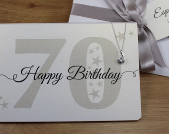 70th Birthday Gift for Her, 70th Birthday Gifts for Women, 70th Birthday Necklace, 925 Sterling Silver