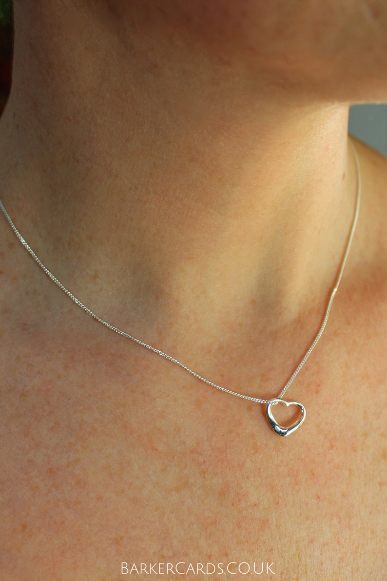 Heart Necklace Pendant with Personalised /'For the One I love/' Gift Card