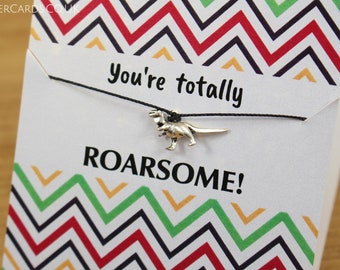 Dinosaur Wish Bracelet | Boys Wish Bracelet | You're Roarsome Bracelet | You're Awesome | Stocking Filler | Christmas Eve Box | Secret Santa