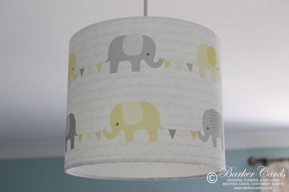 elephant lamp shade nursery