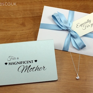 GEPERSONALISEERDE ketting cadeau voor moeder | Speciale moeder | Van zoon | Van dochter | Moederdagcadeau | Kaart en cadeau | 925 sterlingzilver