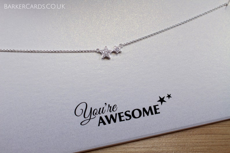 21st Birthday Star Necklace Pendant with Personalised Card image 5