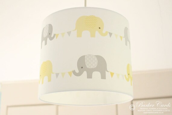 elephant lampshade nursery