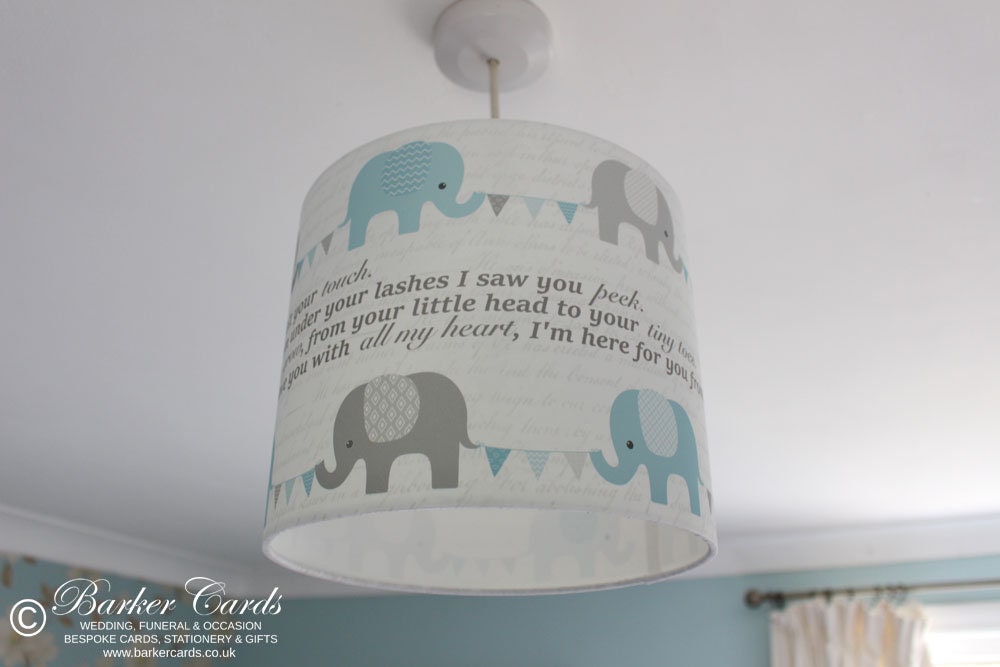 Nursery Light Shade Teal / Vintage Blue Nursery Decoration Etsy