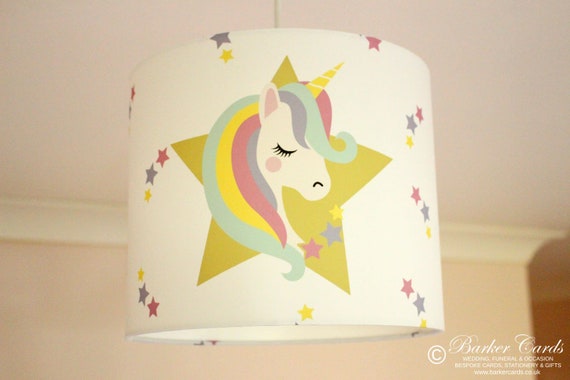 Unicorn Lamp Shade Nursery Lampshade Girls Bedroom