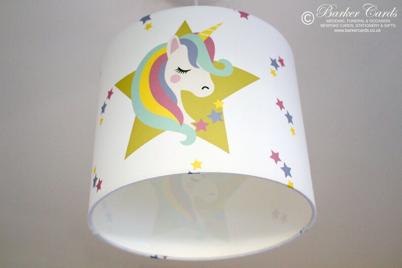 Unicorn Lamp Shade Nursery Lampshade Girls Bedroom Etsy