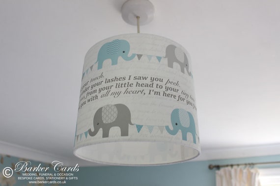elephant lamp shade nursery