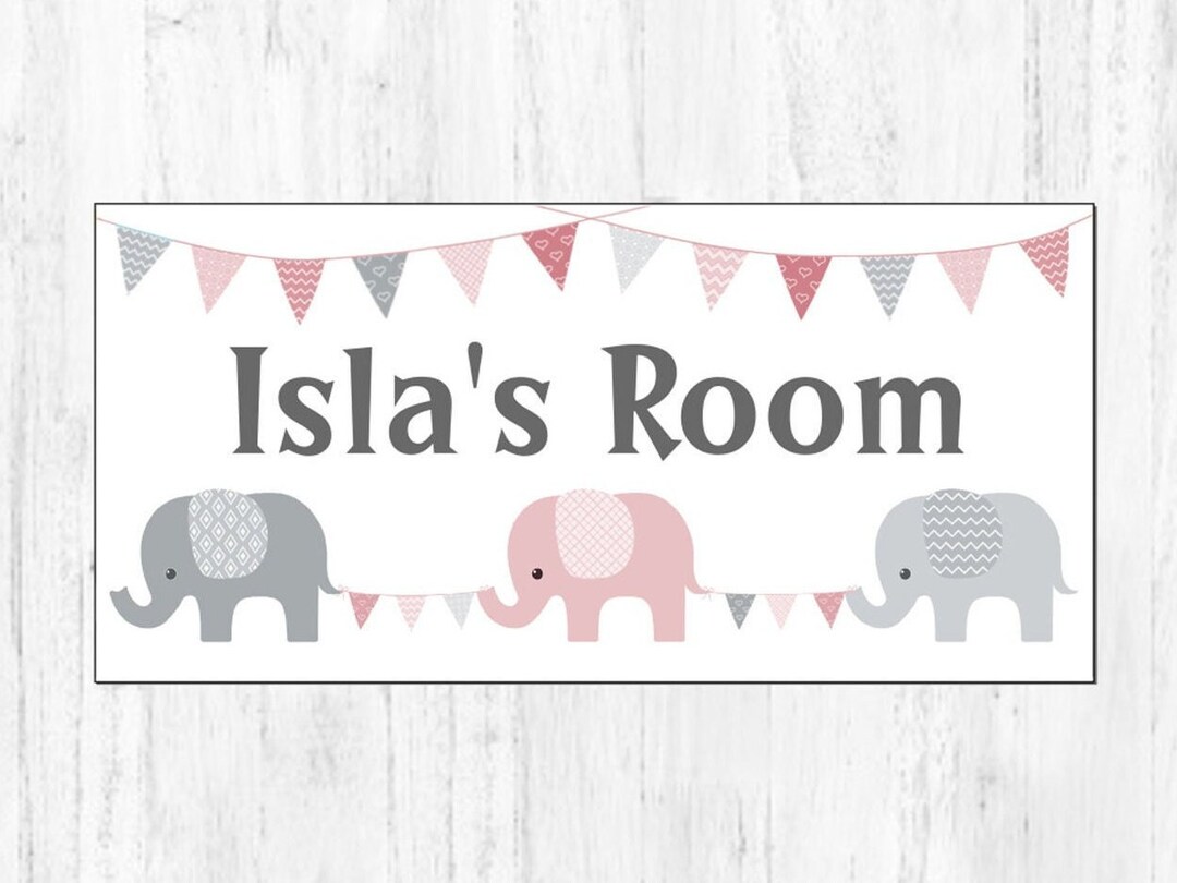 Baby Pink Nursery Name Sign Nursery Door Sign Nursery Room Etsy UK