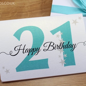 21st Birthday Star Necklace Pendant with Personalised Card image 9