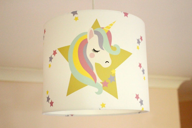 Unicorn Lamp Shade Nursery Lampshade Girls Bedroom Etsy