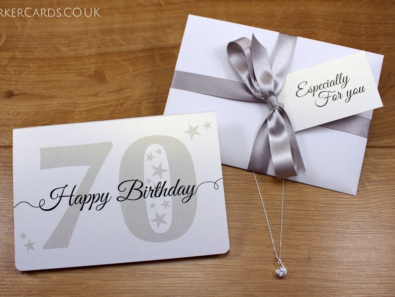 70th Birthday Gift for Her, 70th Birthday Gifts for Women, 70th Birthday Necklace, 925 Sterling Silver image 9