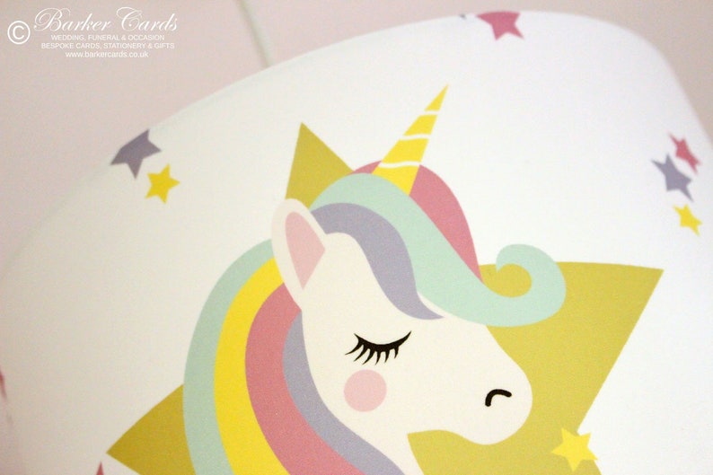 Unicorn Lamp Shade Nursery Lampshade Girls Bedroom Etsy