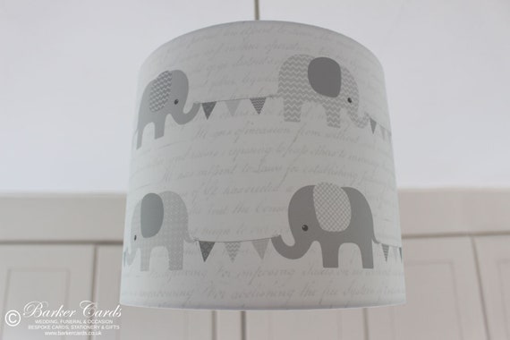 elephant lamp shade nursery