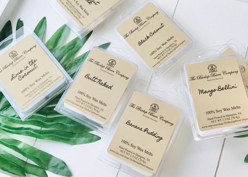 Vegan Soy Wax Melts,100% Soy Melts, 2.5 oz Clamshells,Vegan Friendly,…