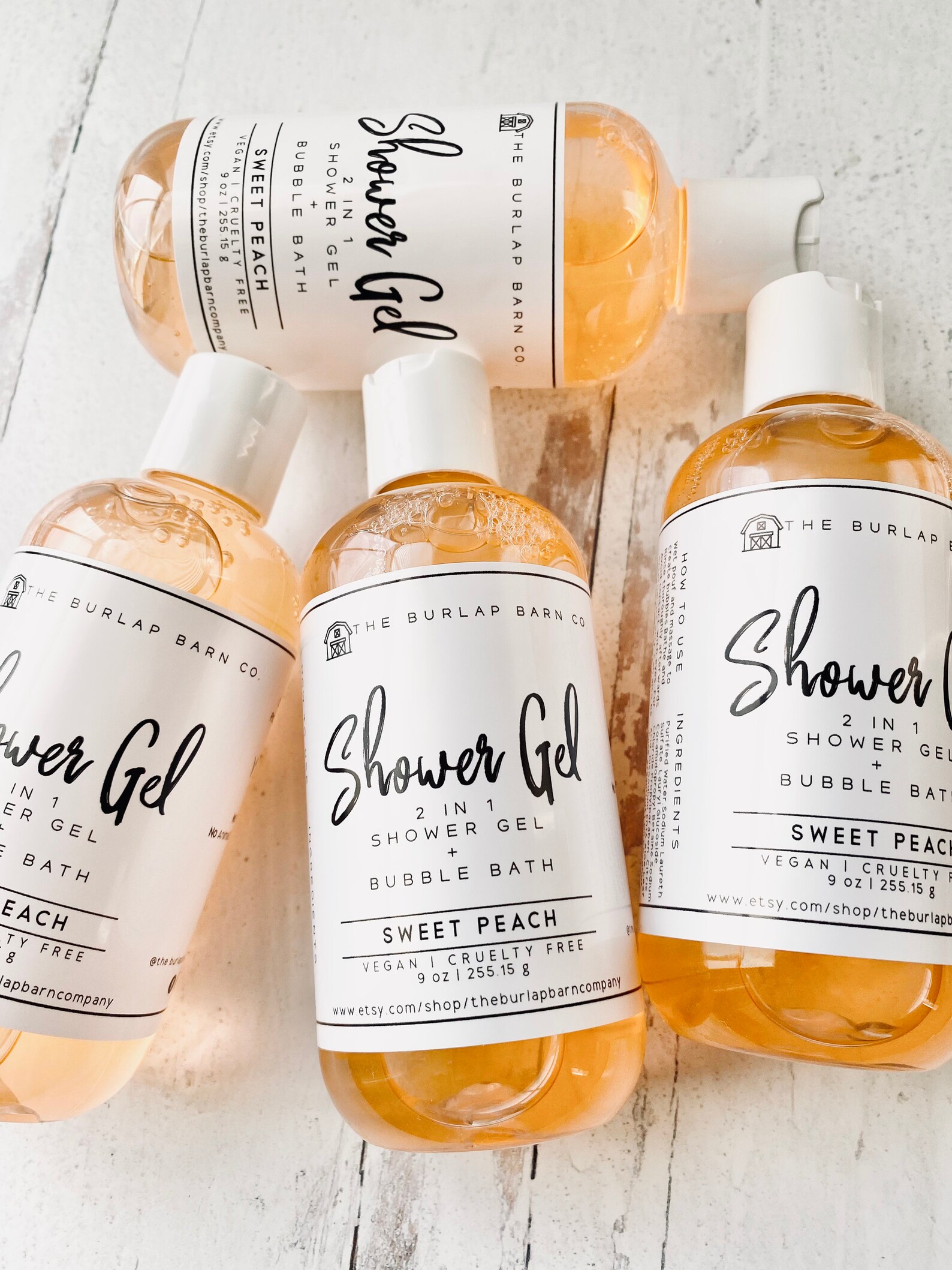 Sweet Peach Shower Gel Vegan Shower Gel Peach Body Wash Etsy