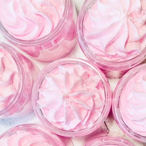 Pink Chiffon Whipped Soap, Mother's Day Self Care Gift, Body Wash, Shaving Cream, Gift for Her