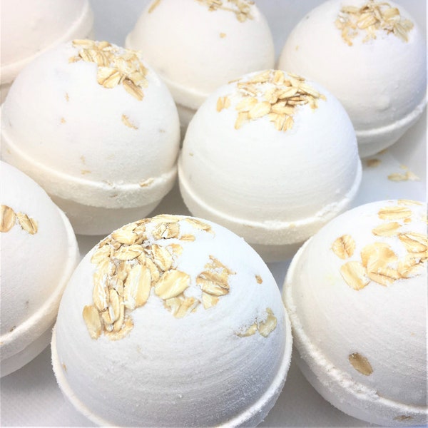 Oatmeal Milk and Honey Bath Bomb,Vegan Friendly,Oatmeal Bath Fizzy, Spa Gift,Self Care,Aromatherapy,Relaxation, Mother's Day Gift