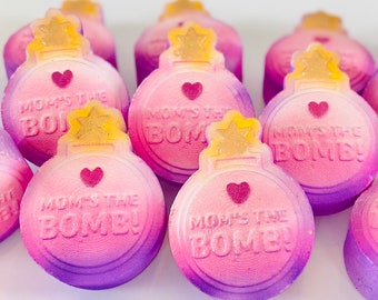 Mom Bomb Bath Fizzy, Mother's Day Gift, Gift for Her, Scented Bath Bomb, Self Care Gift, Aromatherapy, Vegan Bath Bomb