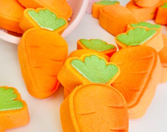 Carrot Shaped Bath Bomb, Easter Bath Fizzy, Gift for Kids, Kids Bath Bombs,Vegan-Friendly