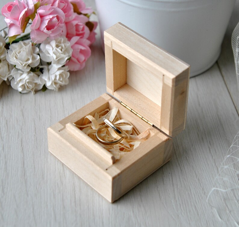 Scatola Porta Fedi Nuziali In Legno Stile Rustico - Ideale Per Matrimoni E Ricordo - Foto 7