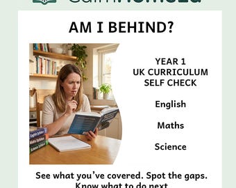 1年生向け家庭学習カリキュラムチェックリスト（イギリス英語、算数、理科）