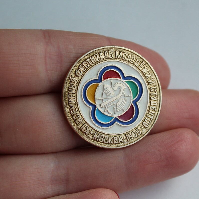 Vintage soviet pins Enamel metal Russian badges Hipster Etsy