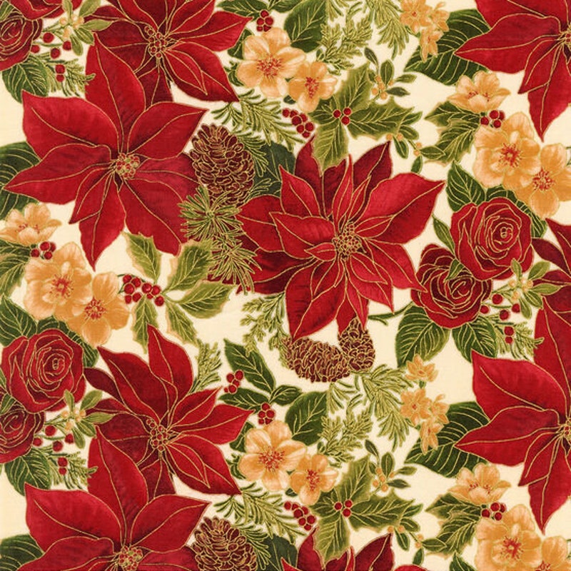 Christmas Plaid Organza Metallic main image 0