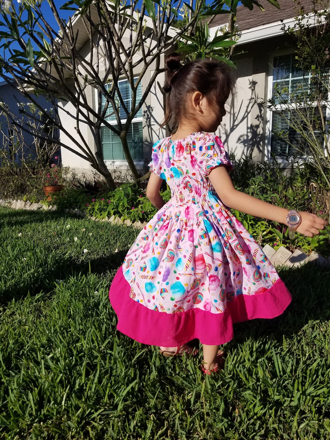 Girls Candyland Birthday Twirl Dress Lollipop Cotton Candy Etsy